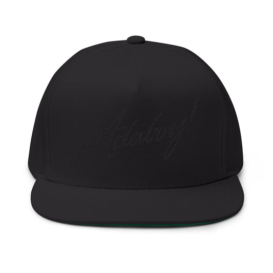 Flat Bill Cap — Embroidered "Adaboy!" Script Snapback